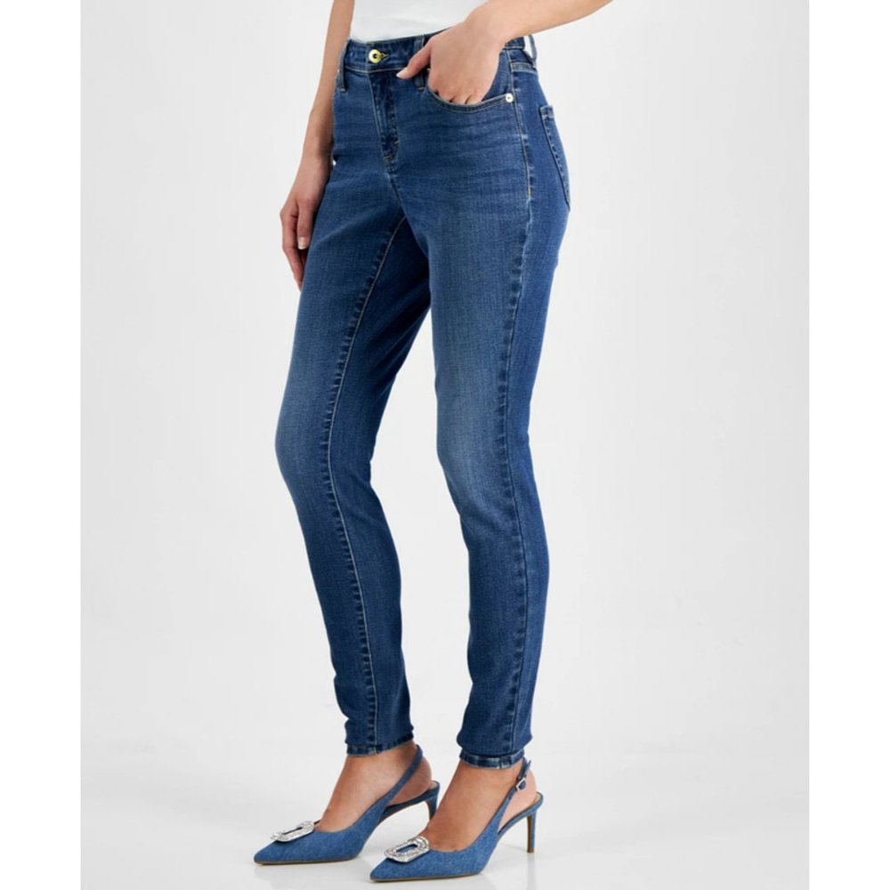 INC International Concepts Women's Size 10 Blue Curvy Mid Rise Skinny Jeans NWT - Picture 1 of 6